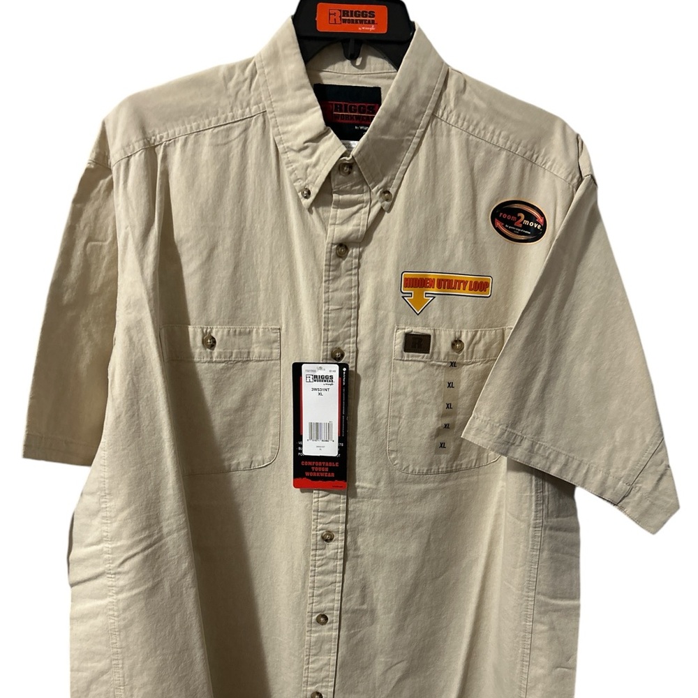 Riggs Workwear by Wrangler Men’s Size xl Button Down Shirt.  NWT